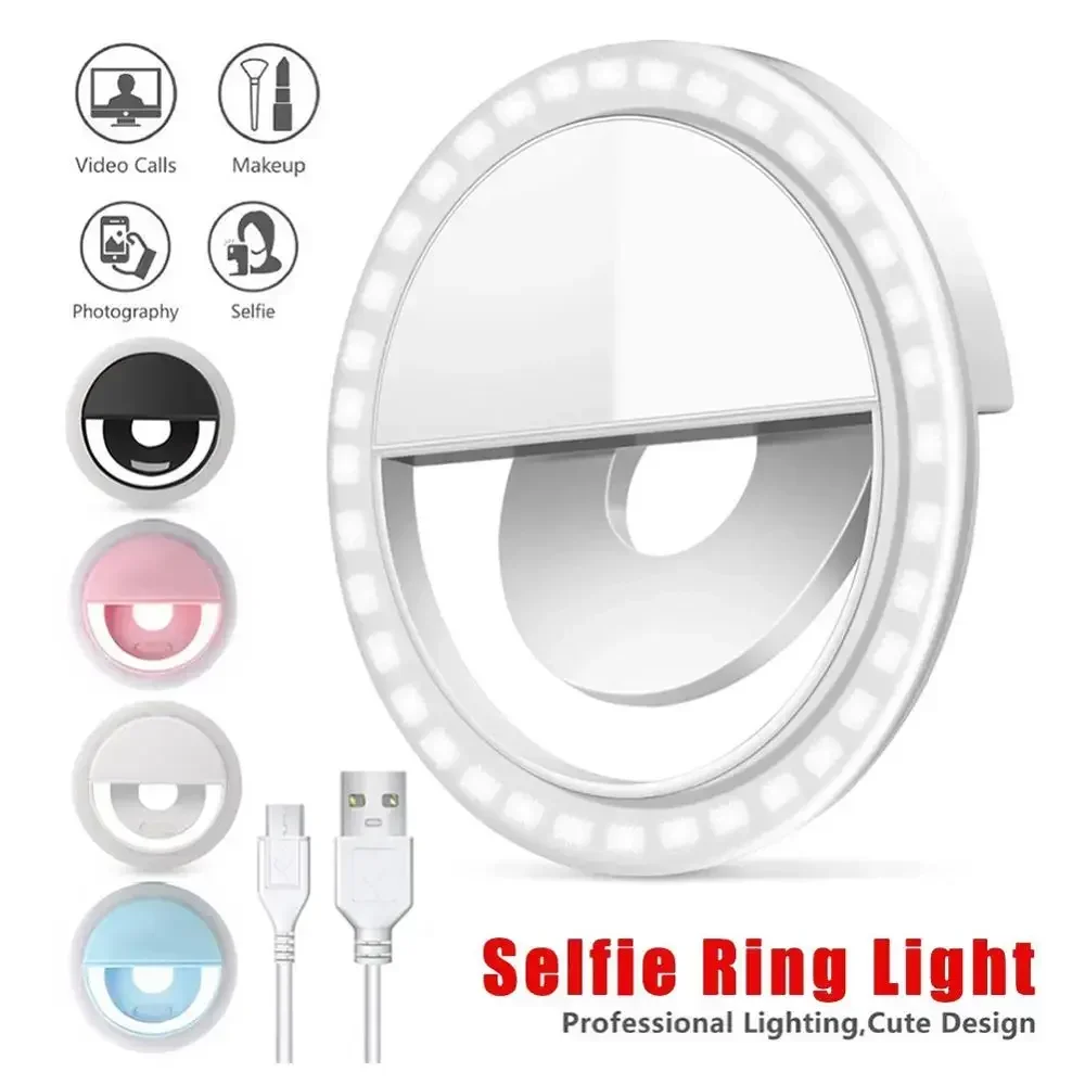 Photography Lighting Circle - Lampada a clip per telefono cellulare
