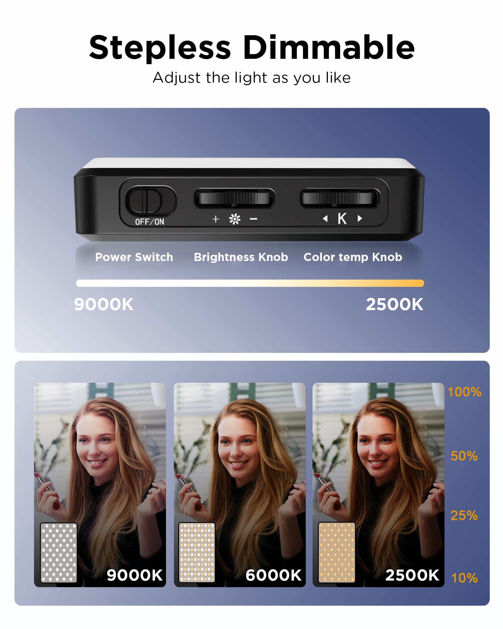 Luce per selfie a LED 3000Mah  - Photography Lighting Circle recensione e prezzo