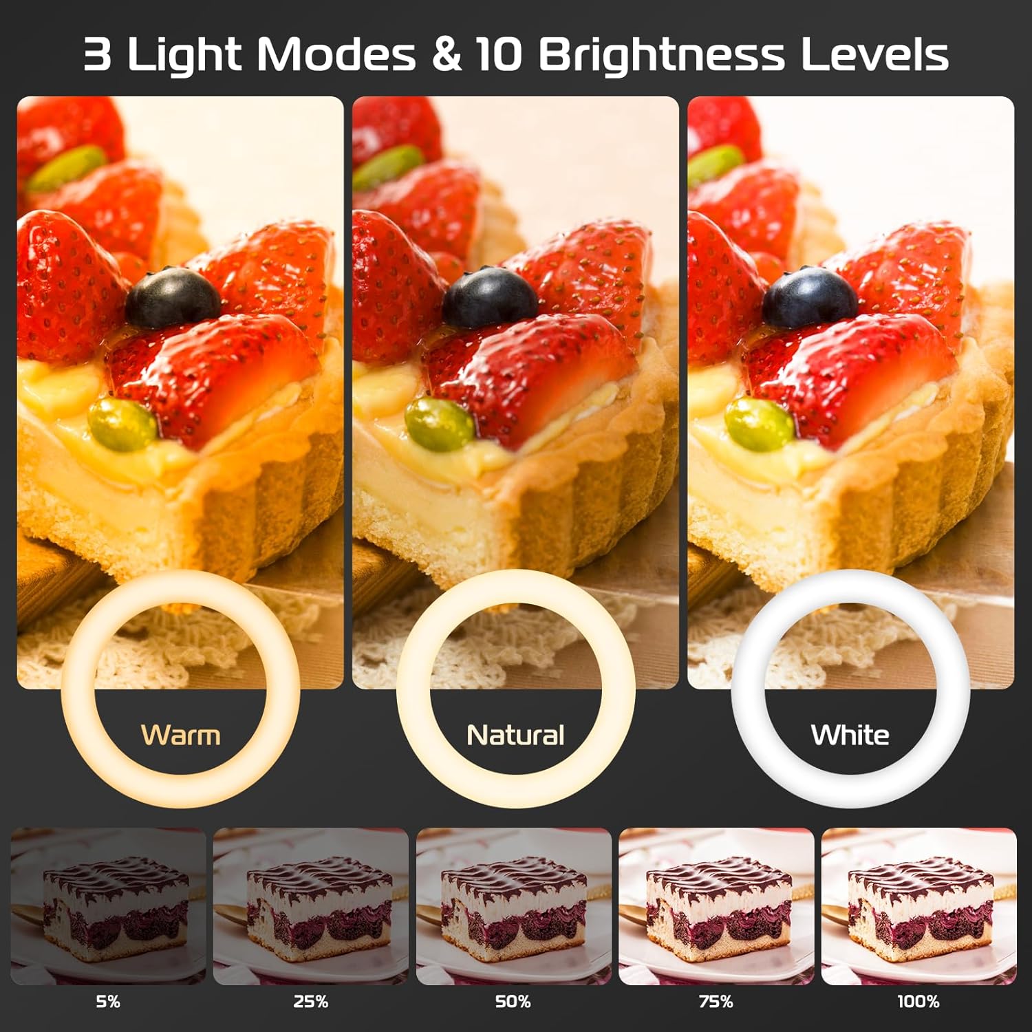 Anello luminoso con supporto e - Photography Lighting Circle recensione e prezzo