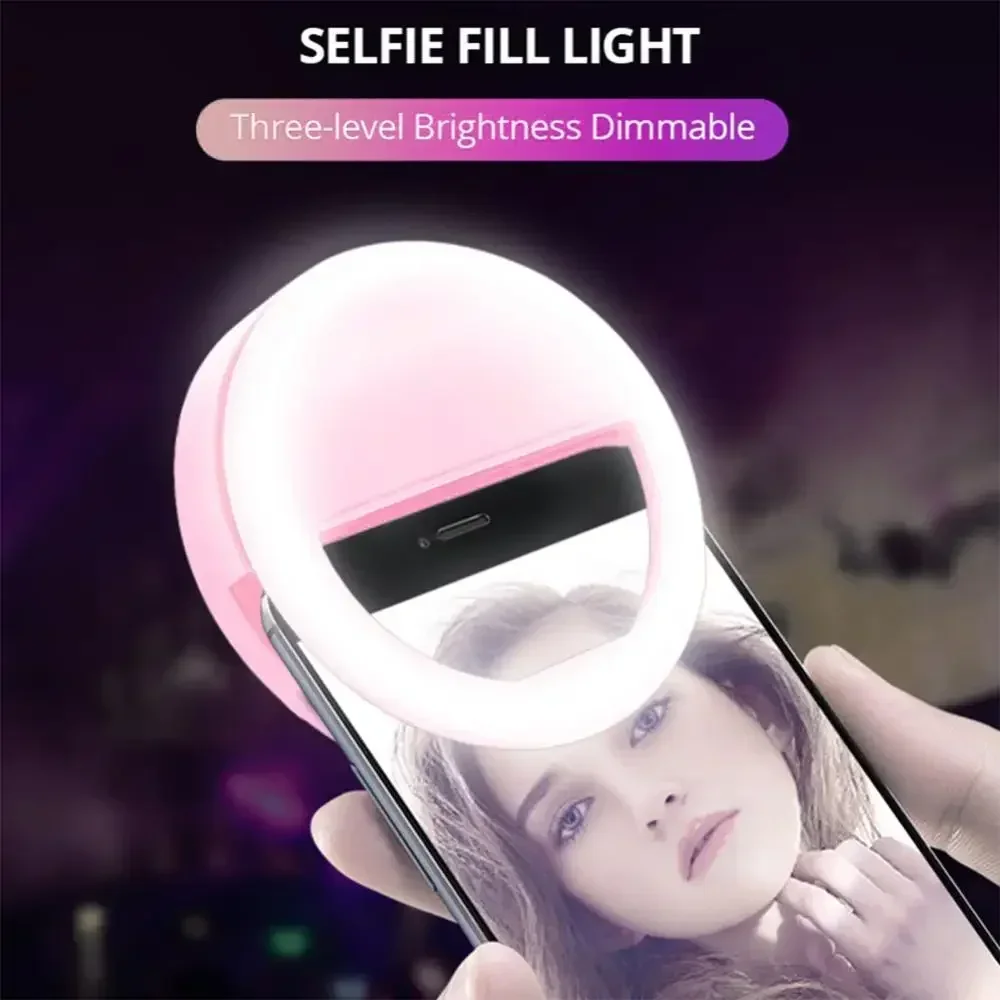 Lampada a clip per telefono ce - Photography Lighting Circle recensione e prezzo